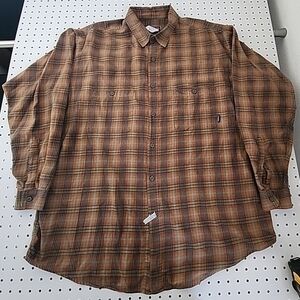 Men's Brown Plaid Shirt